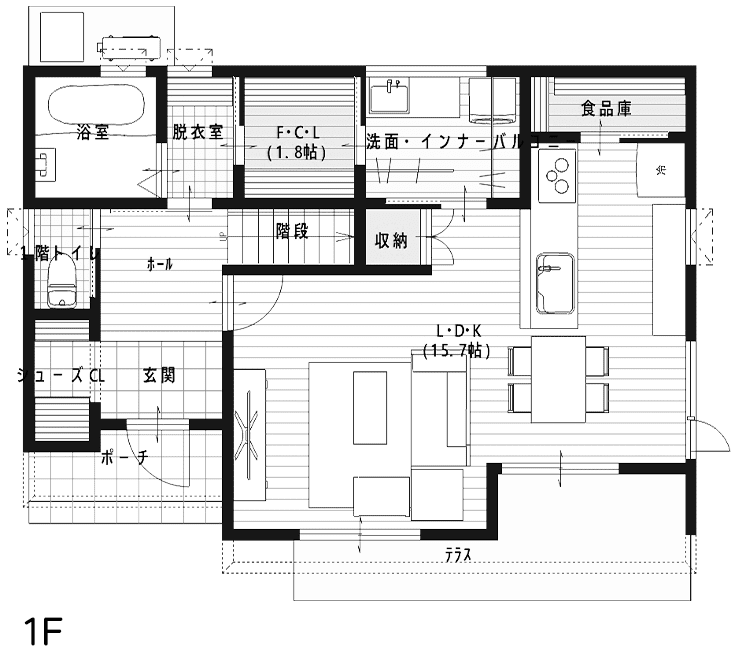 間取り図 1階