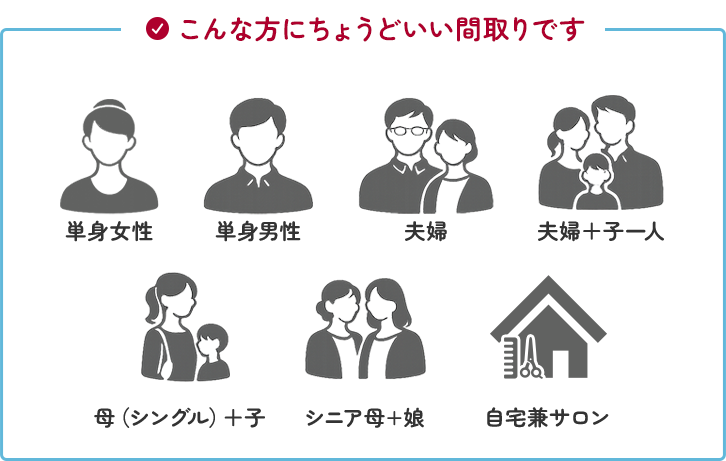 こんな方にちょうどいい間取りです
